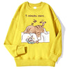 Sweat-shirt oversize imprimé personnage « Laisse-moi dormir »