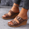 Palm Luxe Wedge Slides'