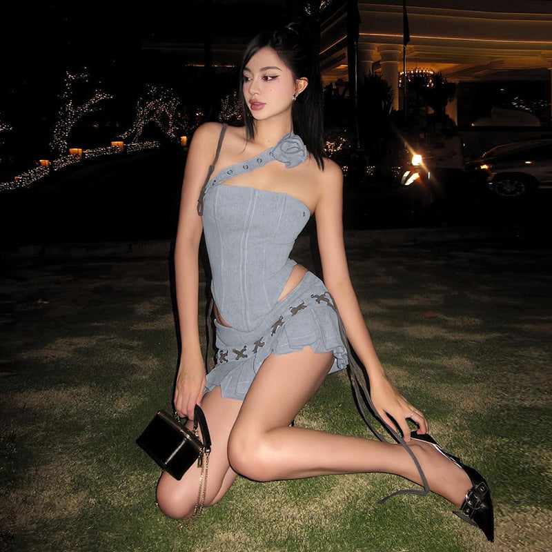 Robe pétale en jean