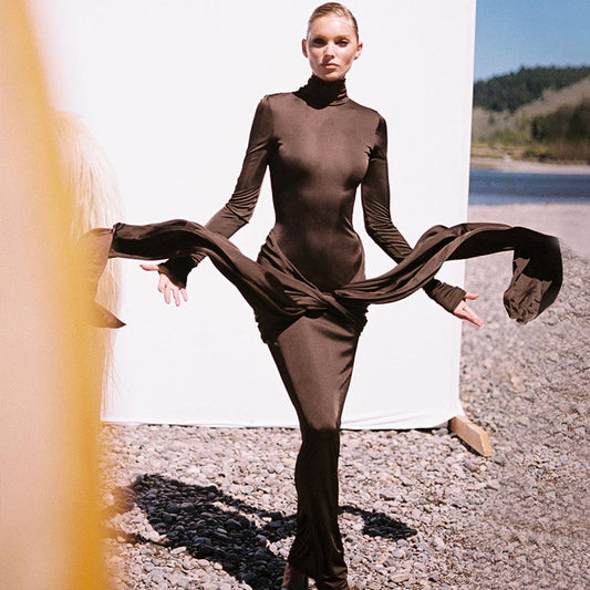 Collar Up Tailored Dress"