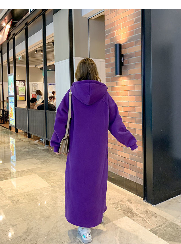 Robe cardigan à capuche oversize doublée de polaire Cloud Nine