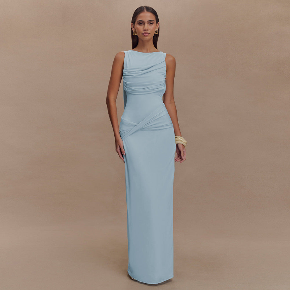 Robe longue dos nu insaisissable et aérée