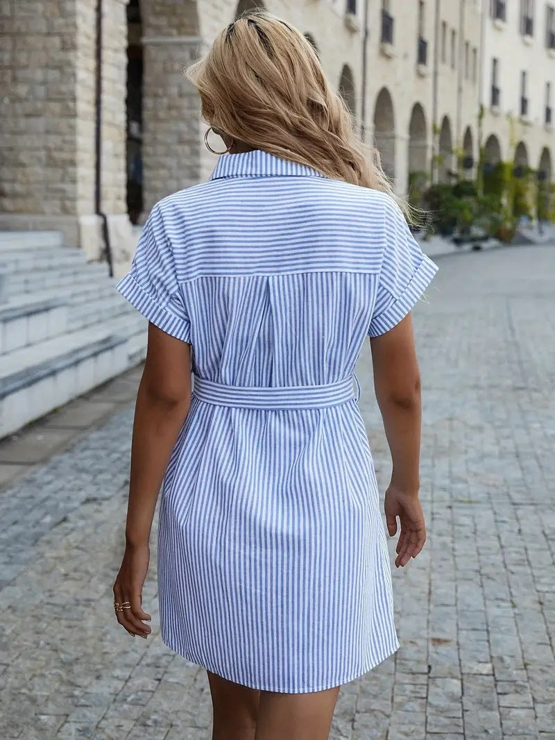 Just a Viva Casual Striped Dress