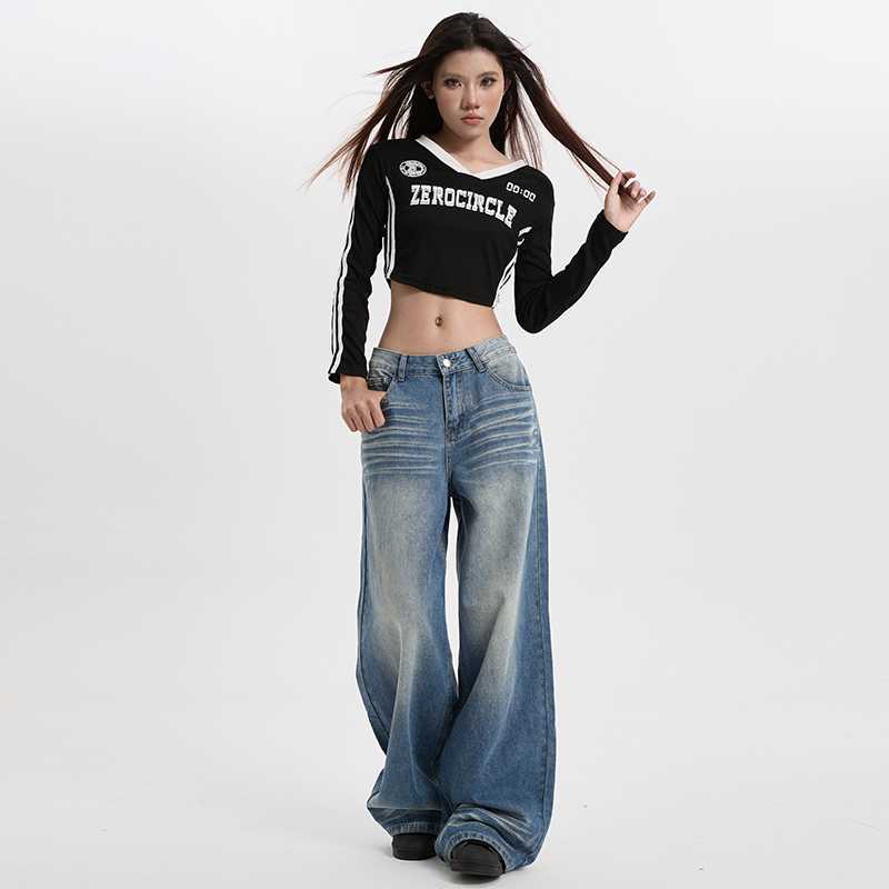 Noveen Wide Leg Denim Pants