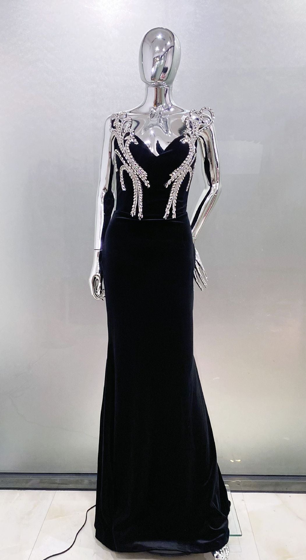 Robe de soirée en velours