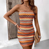 Citrus Lines Bodycon Dress
