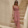 Terracotta Luxe Drape Strapless Jumpsuit