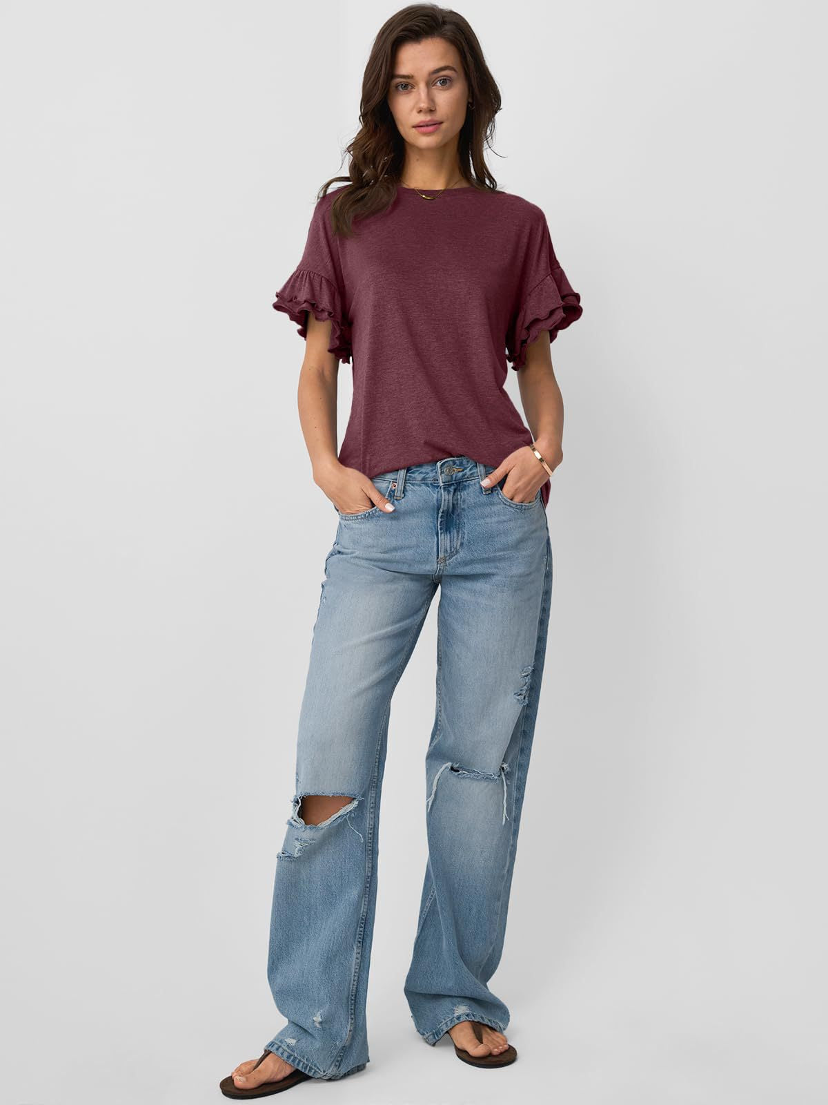 Calm Edge Ruffle Tee