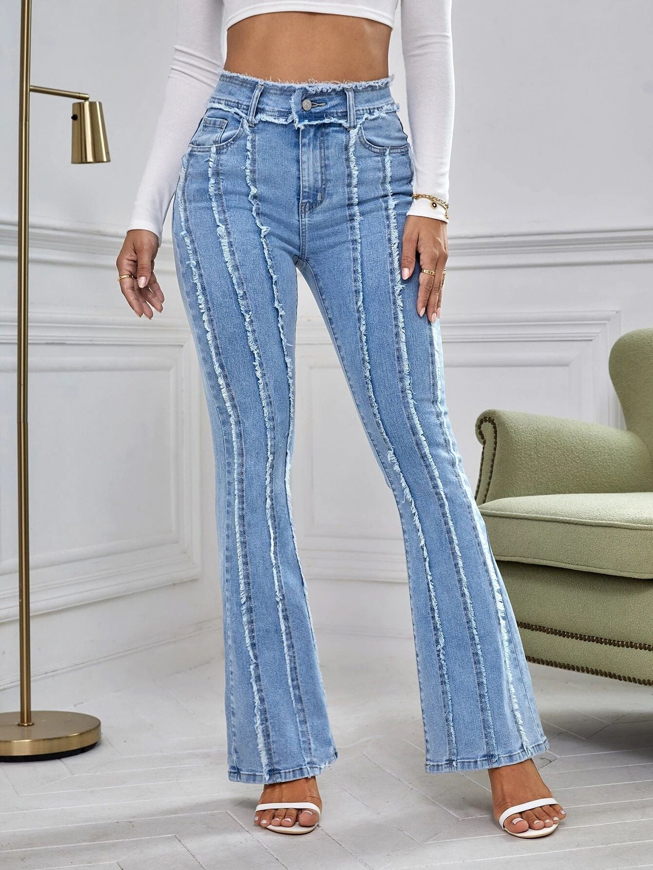 Fierce Chic Pose Denim Trousers
