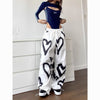 Love Yourself Graffiti Heart Wide-Leg Pants