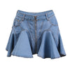 Claire Flared Denim Micro Mini Skirt