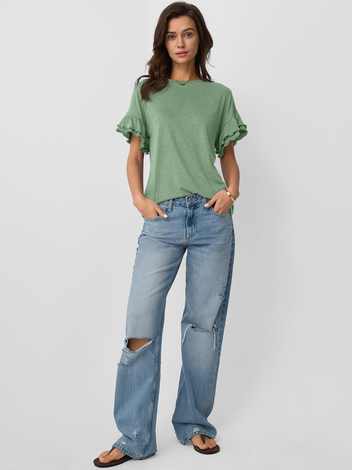 Calm Edge Ruffle Tee