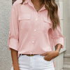 Chic Cotton Button-Up Loose Shirt