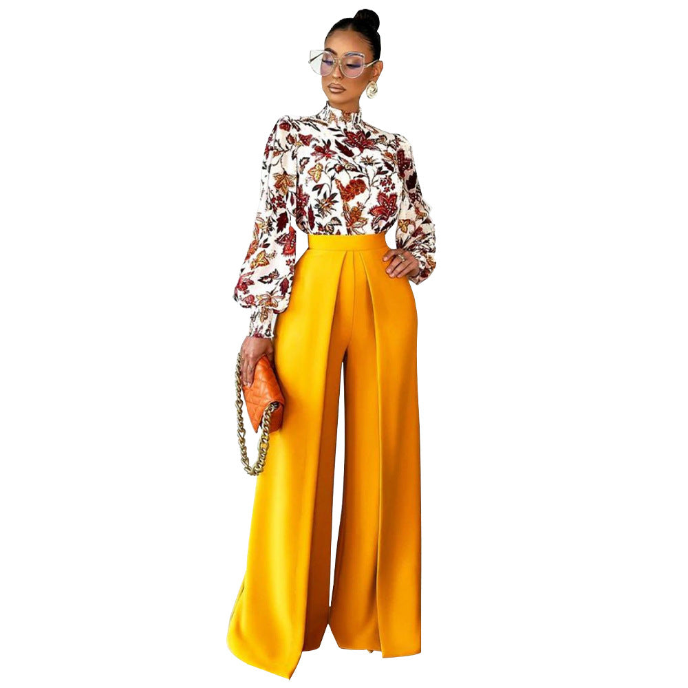 Elegant Power Statement  Pleated Wide-Leg Pants