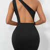 Revery One-Shoulder Cutout Backless Mini Dress