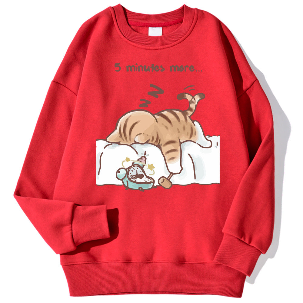 Sweat-shirt oversize imprimé personnage « Laisse-moi dormir »