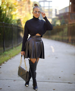 Gianna Luxe Minirock aus Kunstleder 