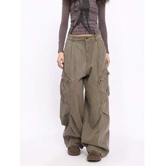 Oversized Street Cargo Wide-Leg Pants