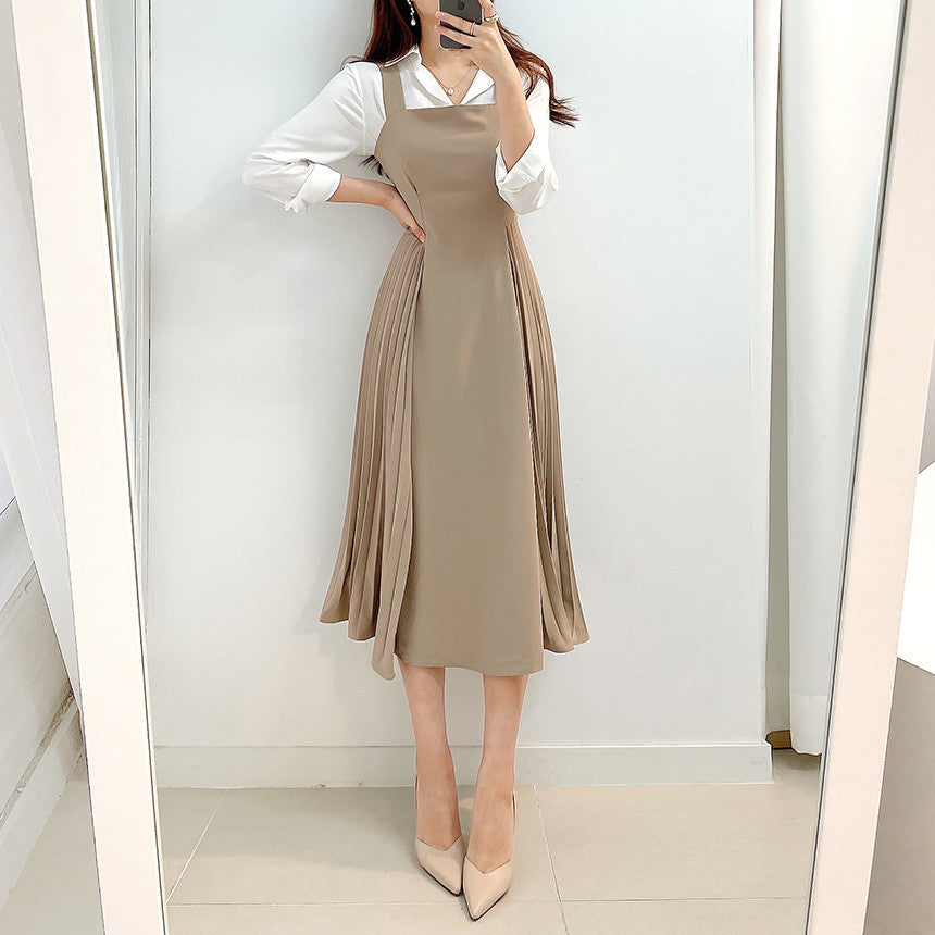 Revery Plissee-Trägerkleid-Set