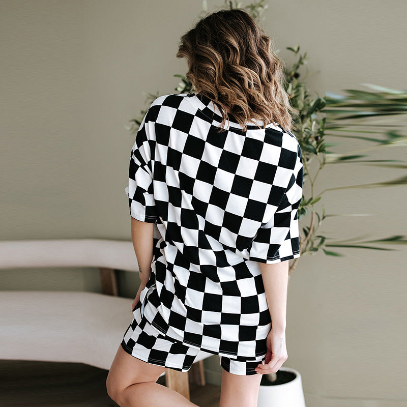 Chessé Checkered Two-Piece Lounge Set