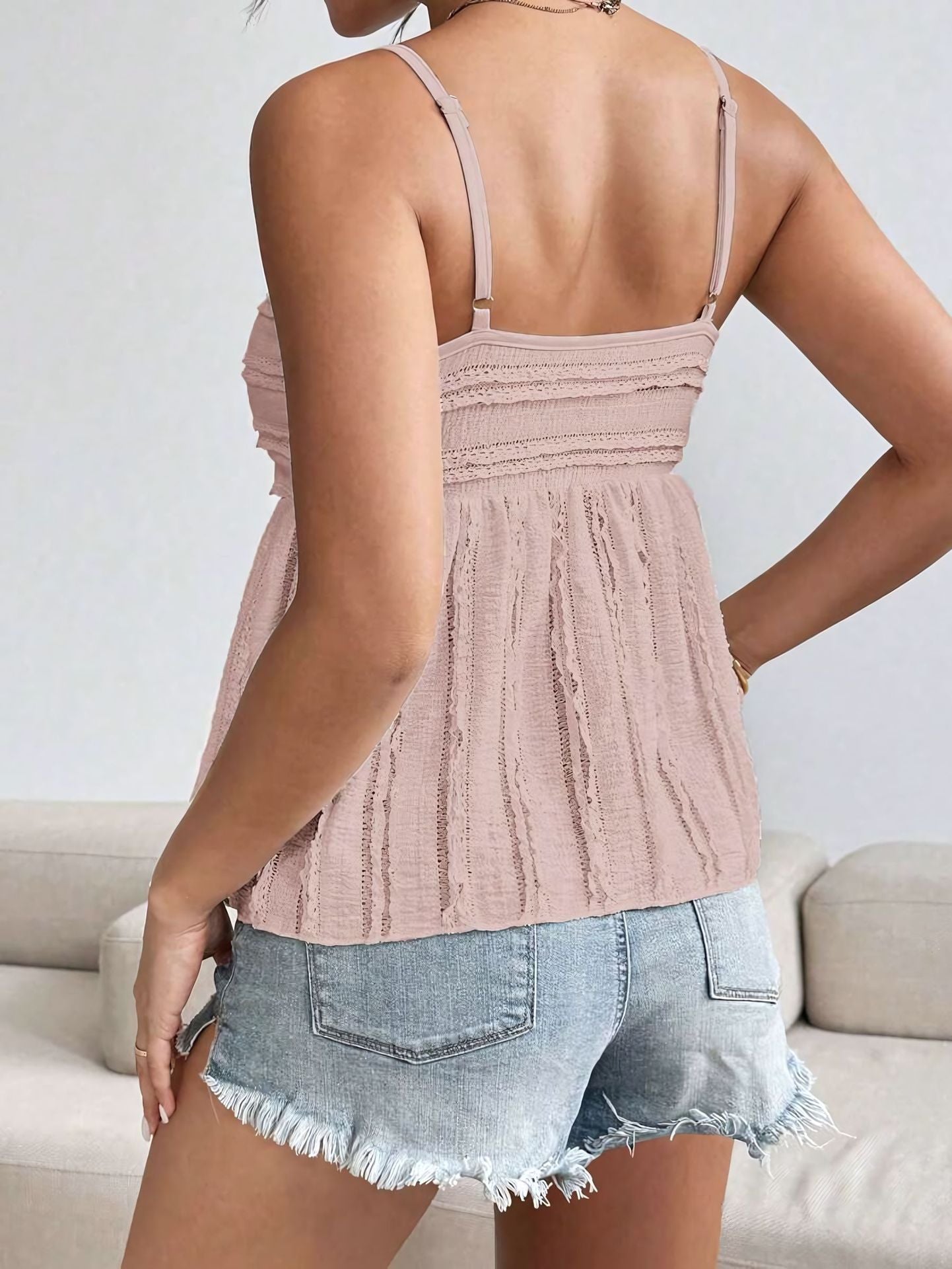 Always On Time Lace Chiffon Top