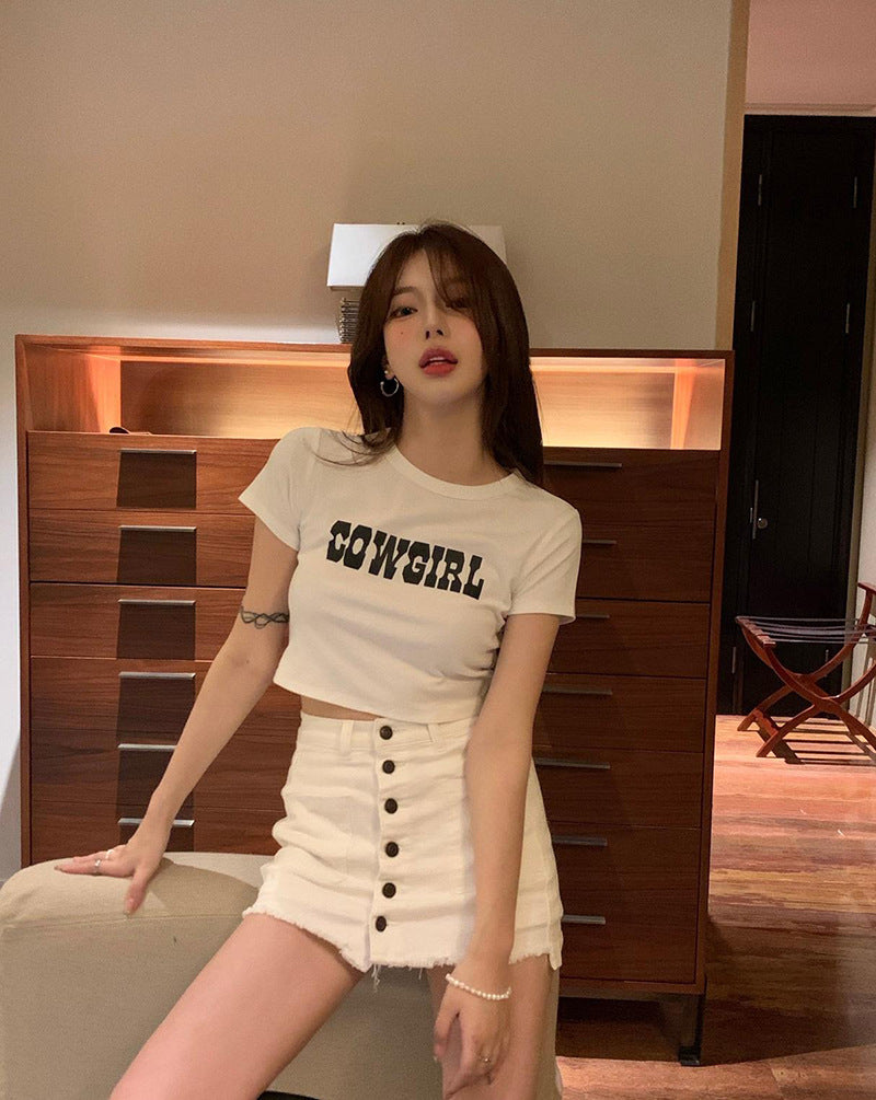 T-shirt rétro « La cowgirl américaine »