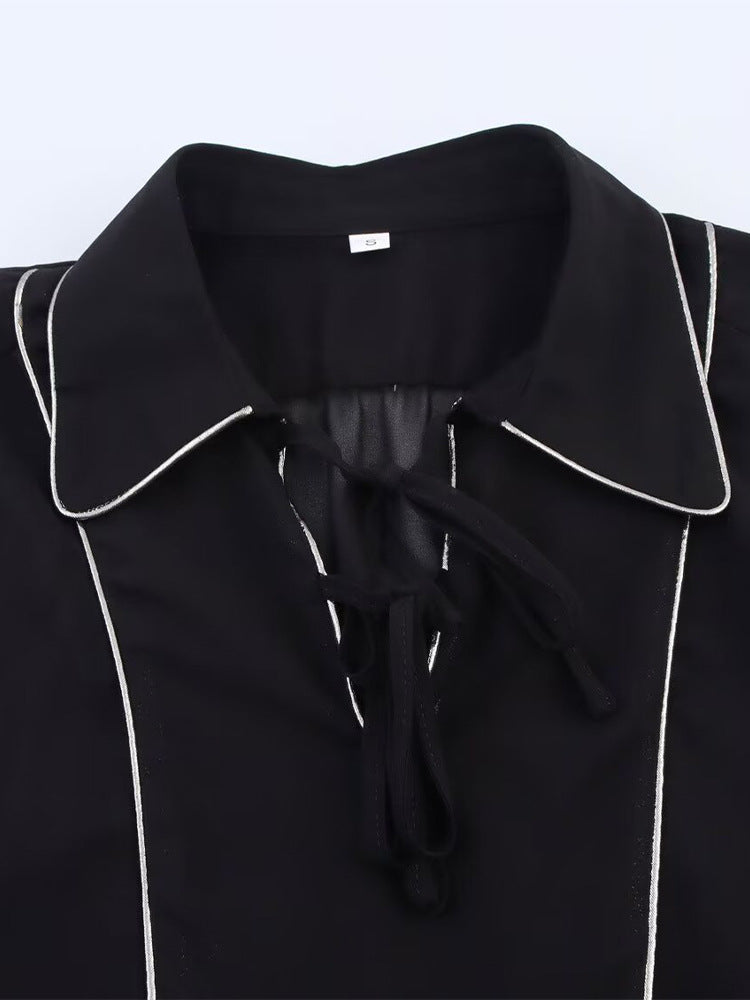 City Lines Distressed Longline Shirt