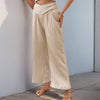 Shayla Crisscross Front Wide-Leg Pants
