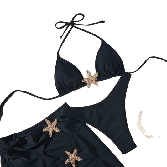 Star of the Shore Bikini Set – Black