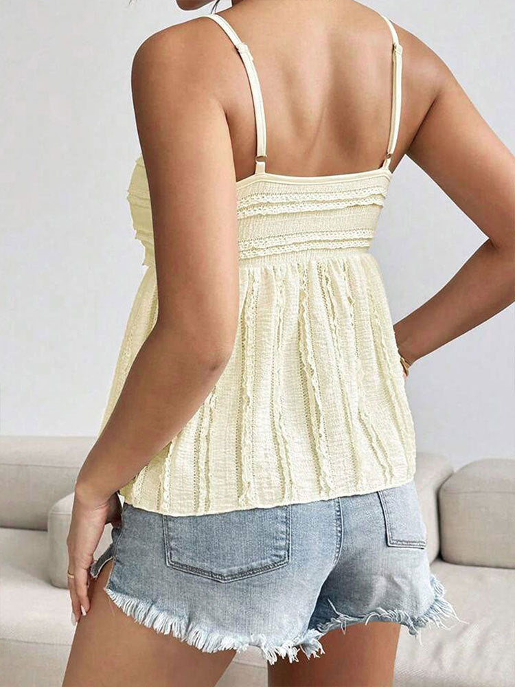 Always On Time Lace Chiffon Top