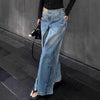 Moon Walk Double-Layer Split Denim Jeans
