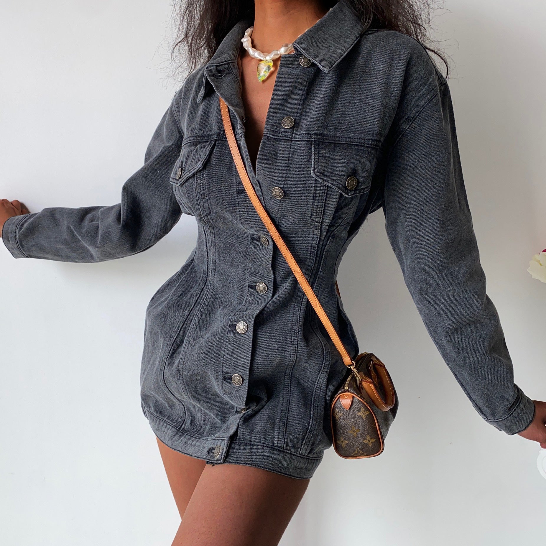 Buttoned Up Babe Denim Mini Dress
