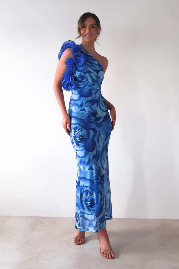 Rosalia Bloom Backless Maxi Dress