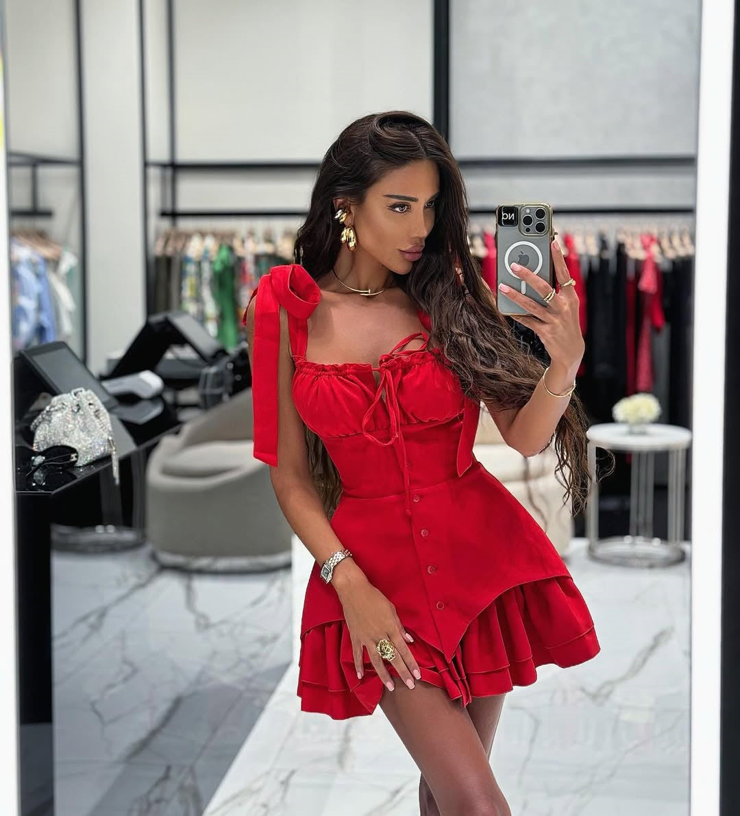 Bow & Bliss Mini Dress"