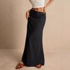 Casual Drawstring Maxi Skirt