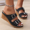 Palm Luxe Wedge Slides'