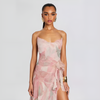 Blush Cascade Asymmetrical Dress