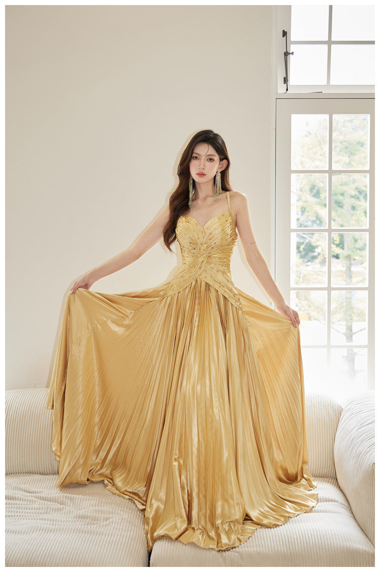 Golden Petal Dress"