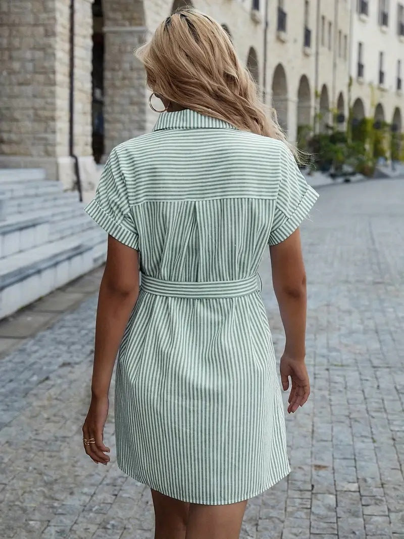 Just a Viva Casual Striped Dress