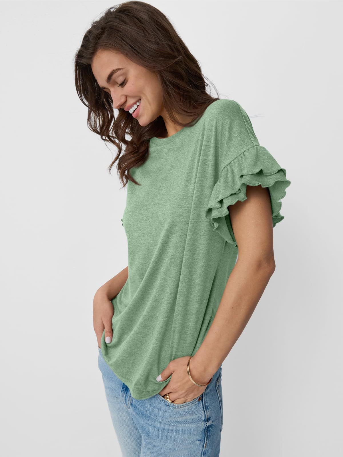 Calm Edge Ruffle Tee