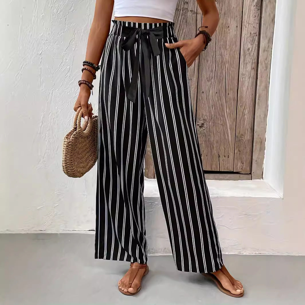 Vacation Mode Striped Palazzo Pants