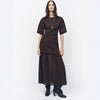 Cocoa Bloom Belted Patchwork Maxi