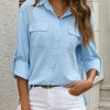 Chic Cotton Button-Up Loose Shirt
