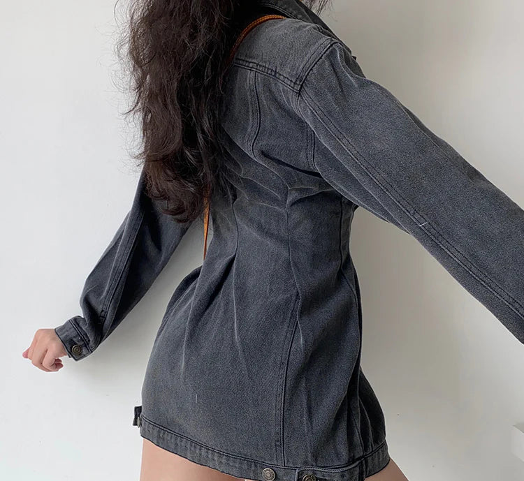 Buttoned Up Babe Denim Mini Dress