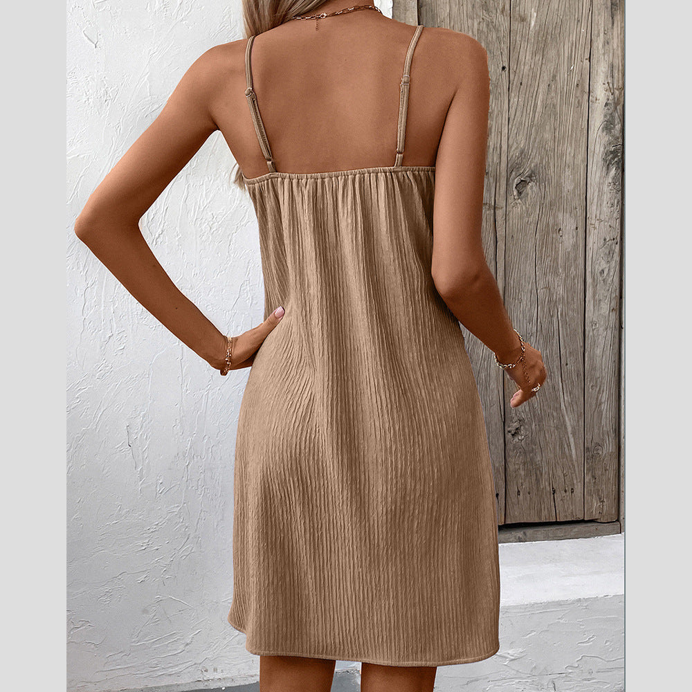 Robe à bretelles unie