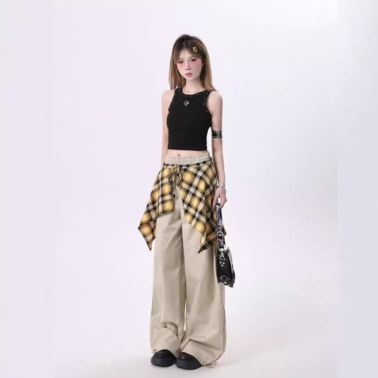 Straight Flow Wide-Leg Pants