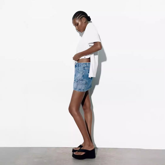 Raven  Denim Mini Skirt