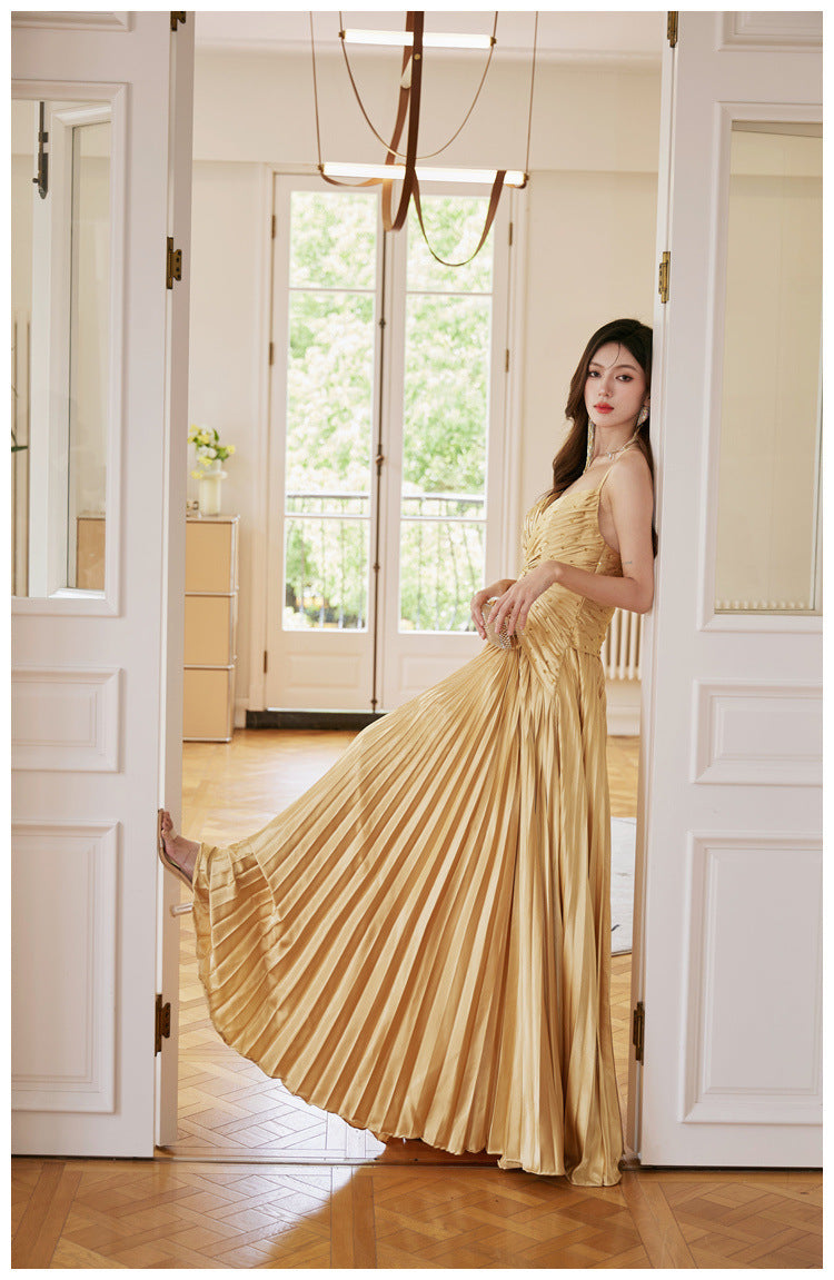 Golden Petal Dress"