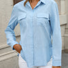 Chic Cotton Button-Up Loose Shirt