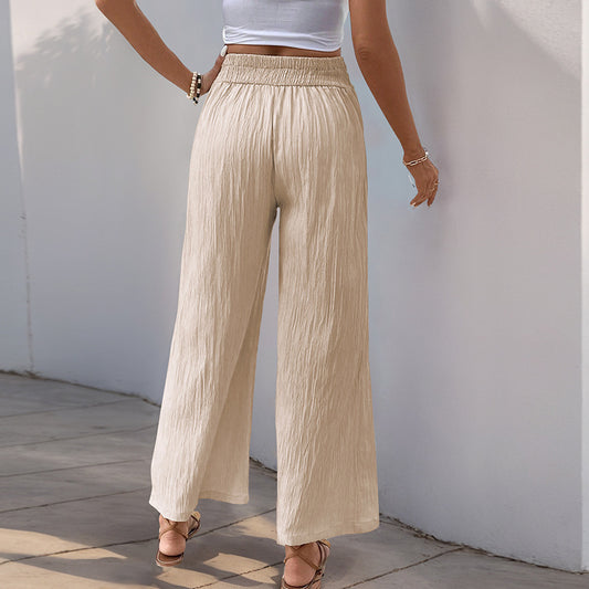 Shayla Crisscross Front Wide-Leg Pants